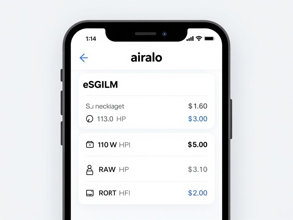 Airalo eSIM app interface showing Taiwan package options Airalo eSIM app interface showing Taiwan package options