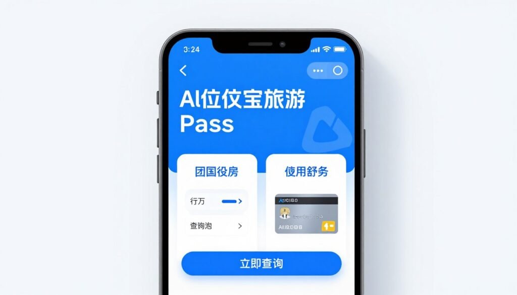 Alipay app payment interface with foreign passport verification screen