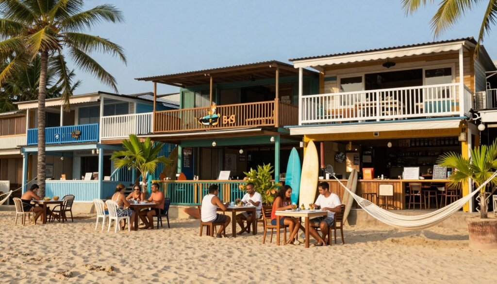 An Bang Beach seafood restaurants with beach setting