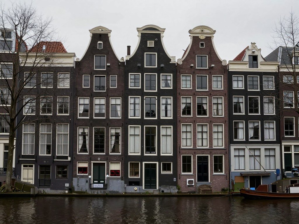 Anne Frank House canal building in Amsterdam