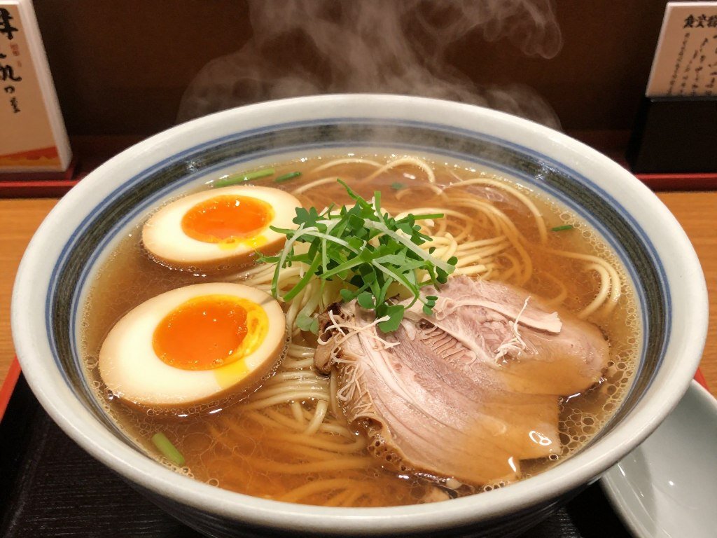 Asahikawa ramen with soy sauce broth