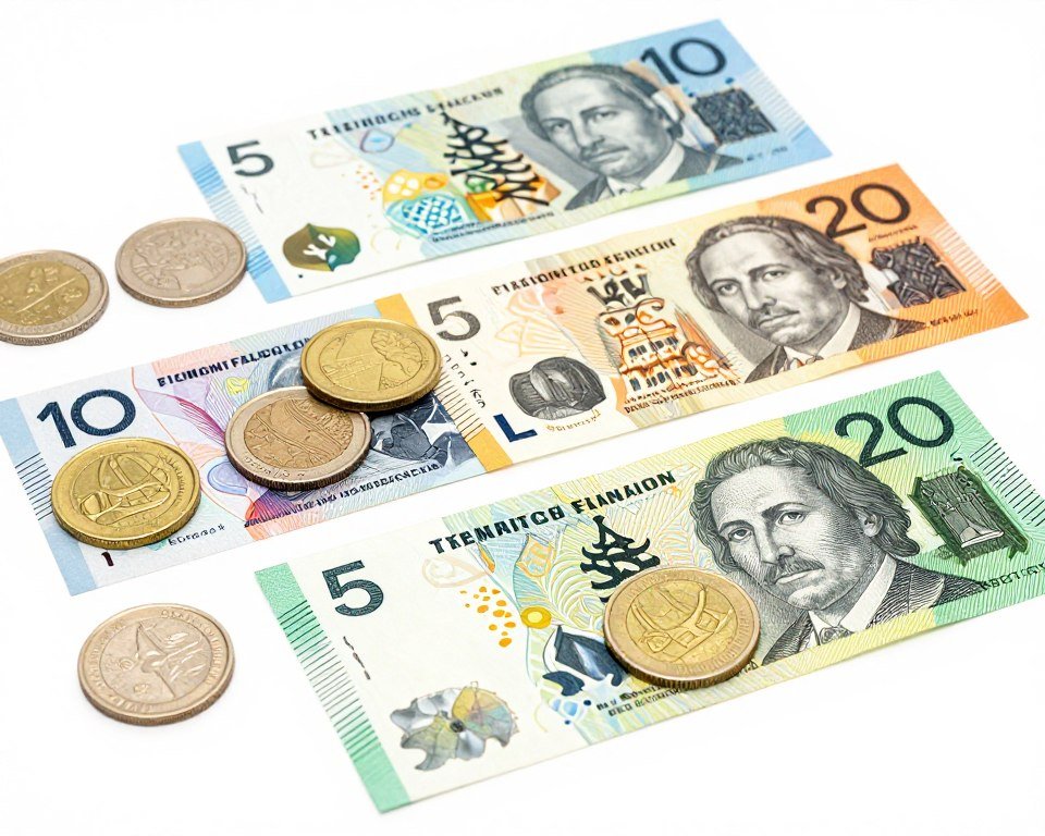 Australian dollar notes and coins