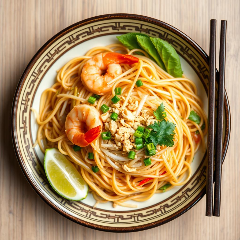 Authentic Pad Thai noodle dish Thailand Travel Guide