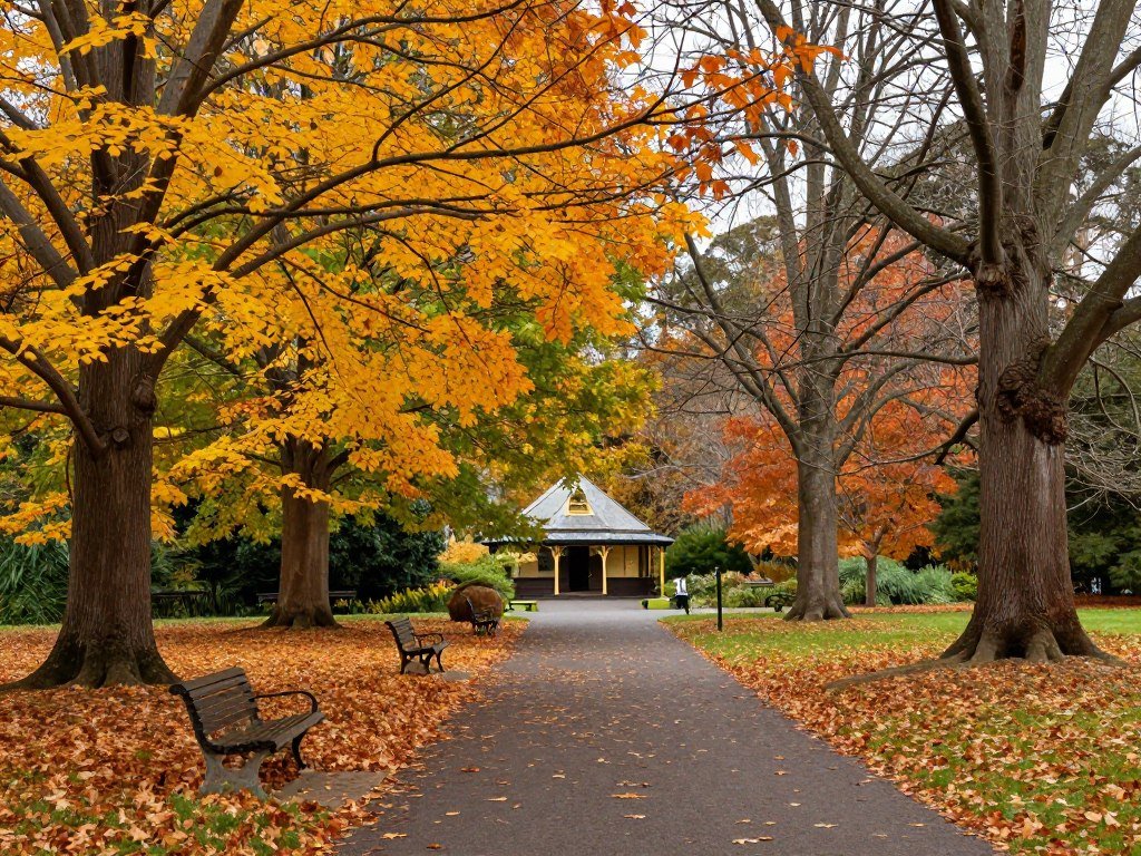 Autumn foliage in Melbourne's Fitzroy Gardens