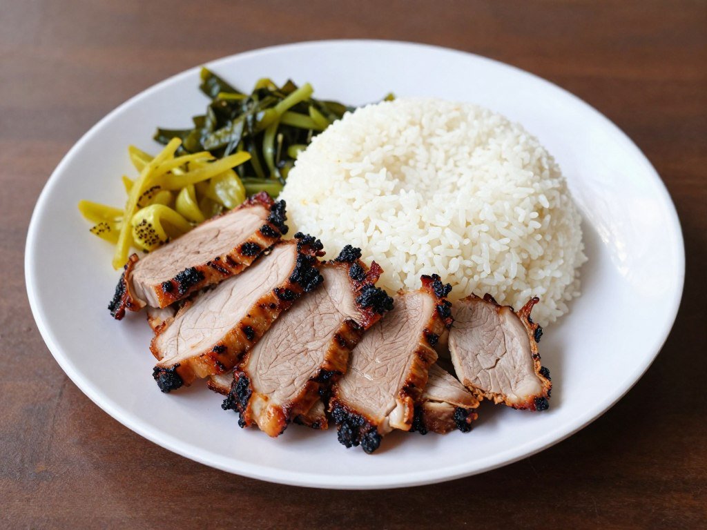 Bai sach chrouk pork and rice breakfast