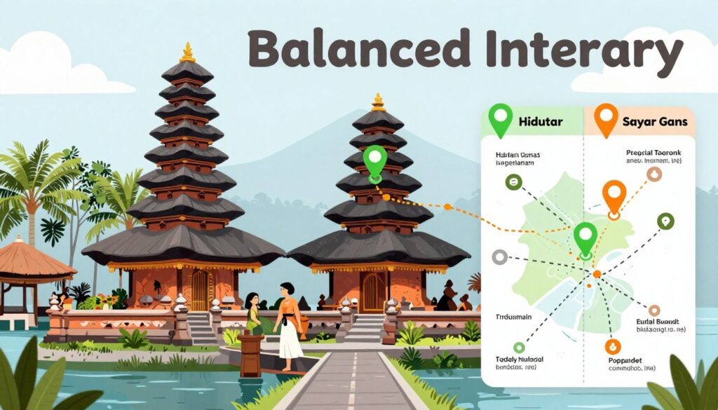 Balanced itinerary showing hidden gems and popular spots