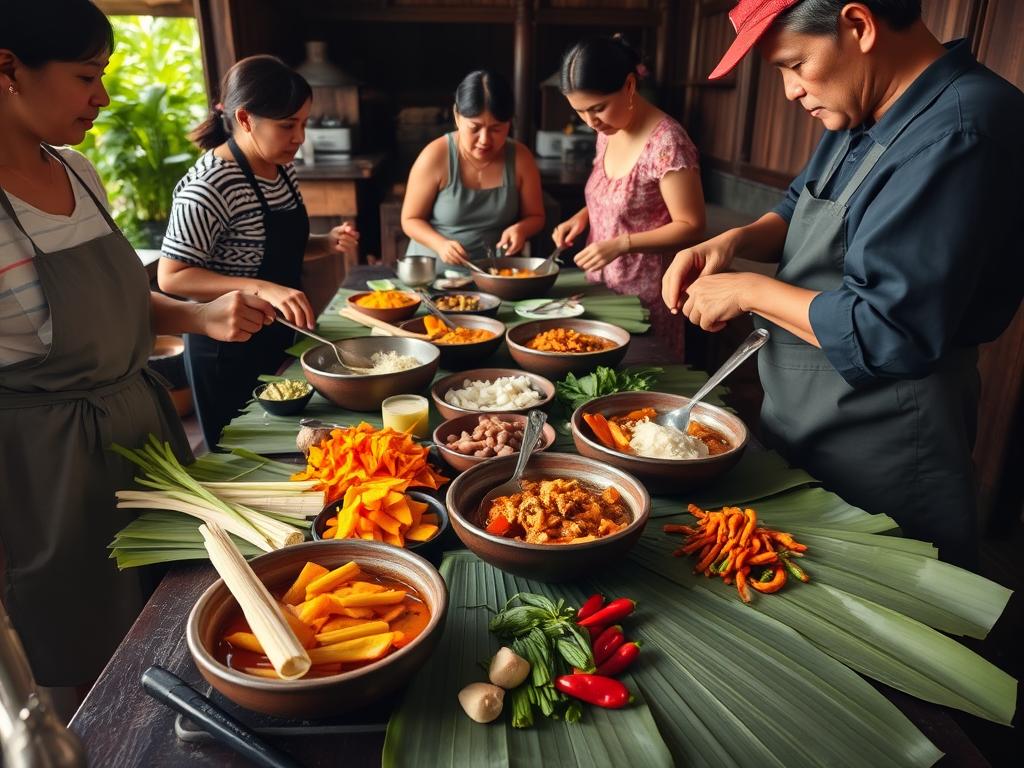 Balinese cooking class with fresh ingredients