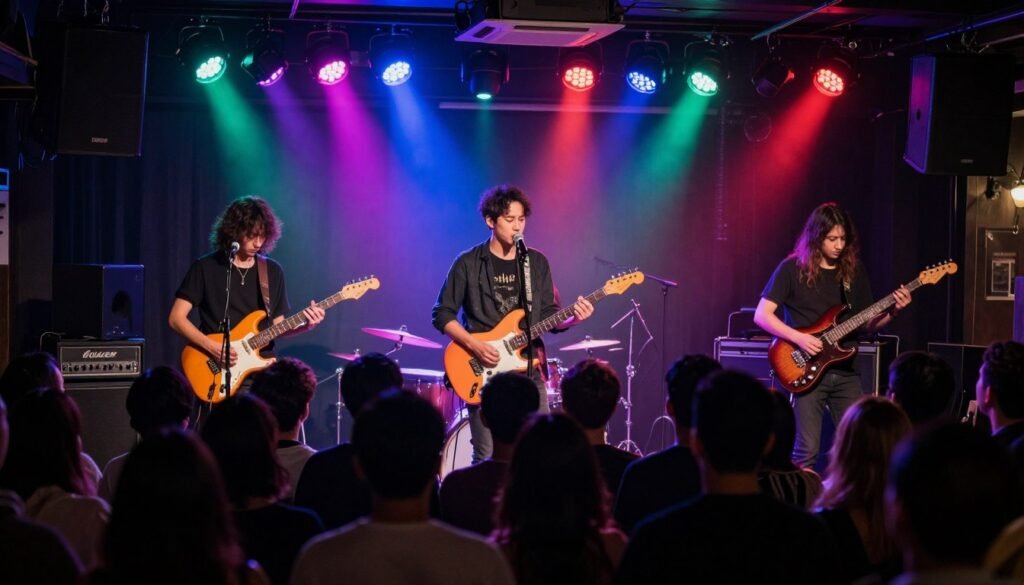 Band performing at Melbourne music venue