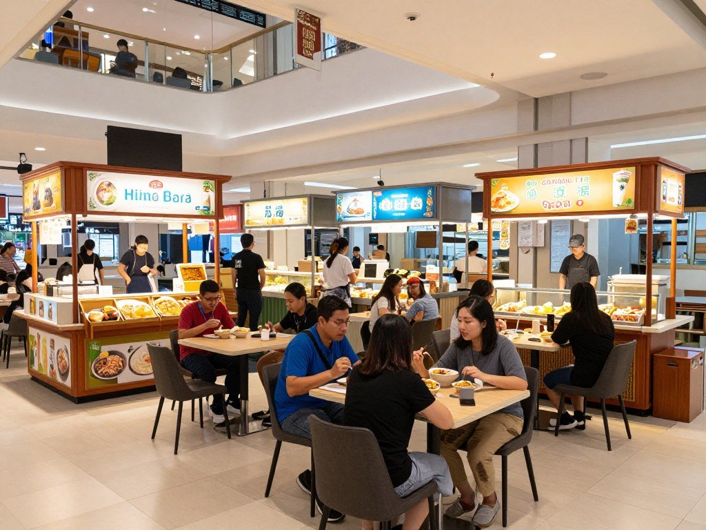 Bangkok shopping mall food court