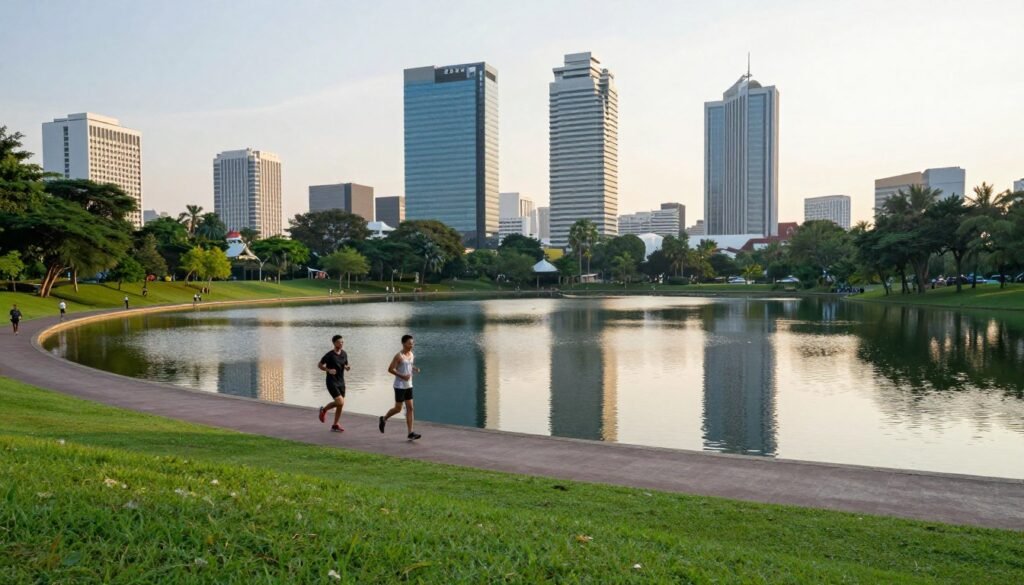 Benjakitti Park in Khlong Toei Bangkok