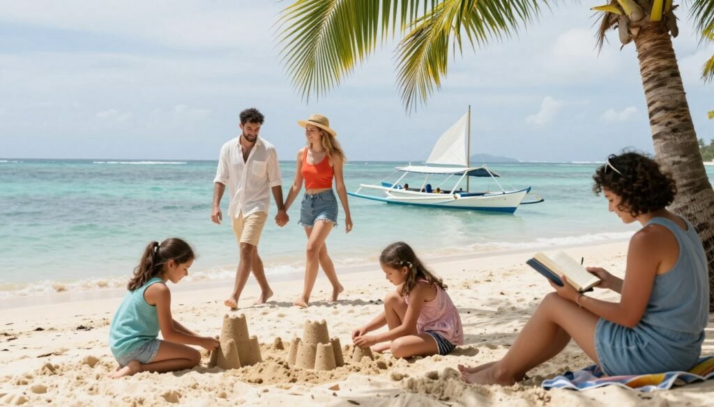 Boracay travelers enjoying beach activities and relaxation