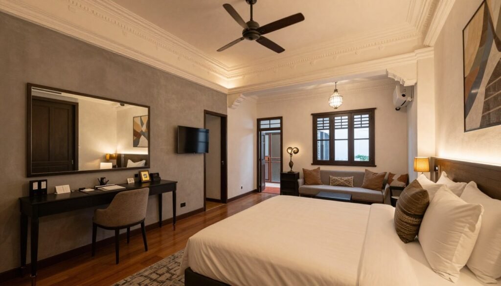 Boutique hotel room in Kuching heritage building
