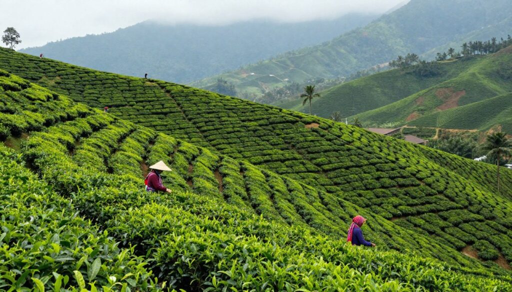 Cameron Highlands tea plantations in Malaysia