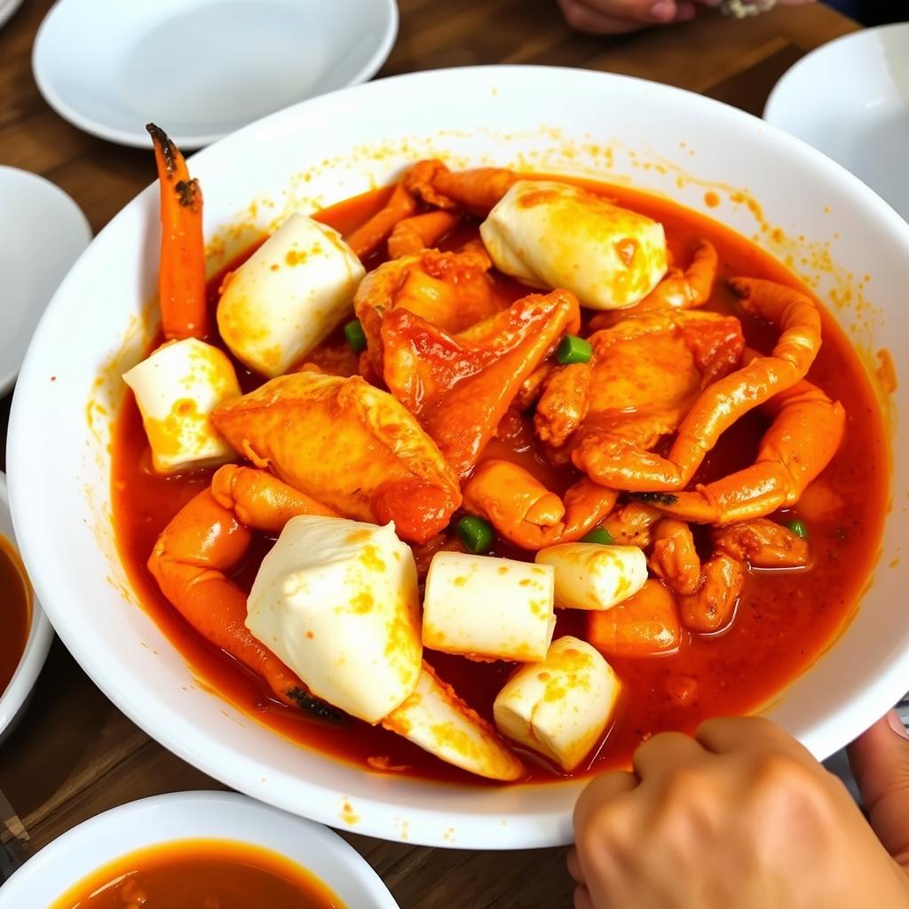 Chili Crab, a famous Singapore dish highlighted in Singapore travel guide