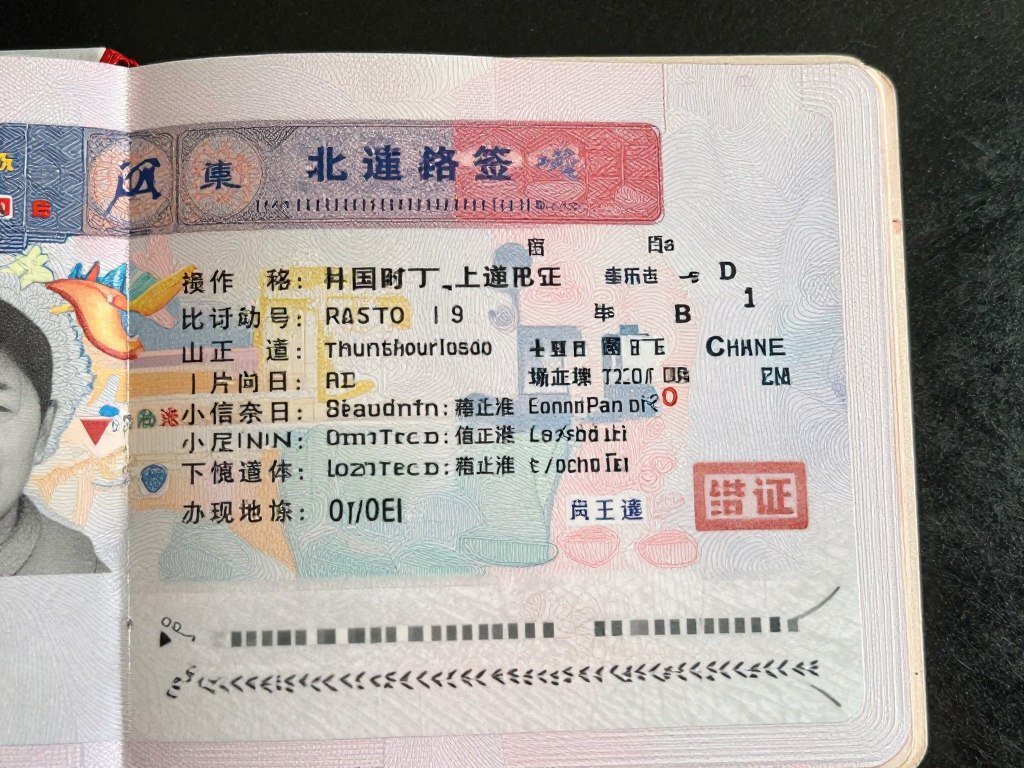 Chinese visa stamp in passport Chinese visa stamp in passport