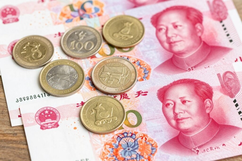 Chinese yuan banknotes and coins Chinese yuan banknotes and coins