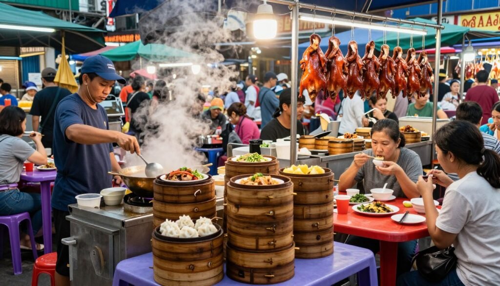 Cho Lon Chinatown street food market scene