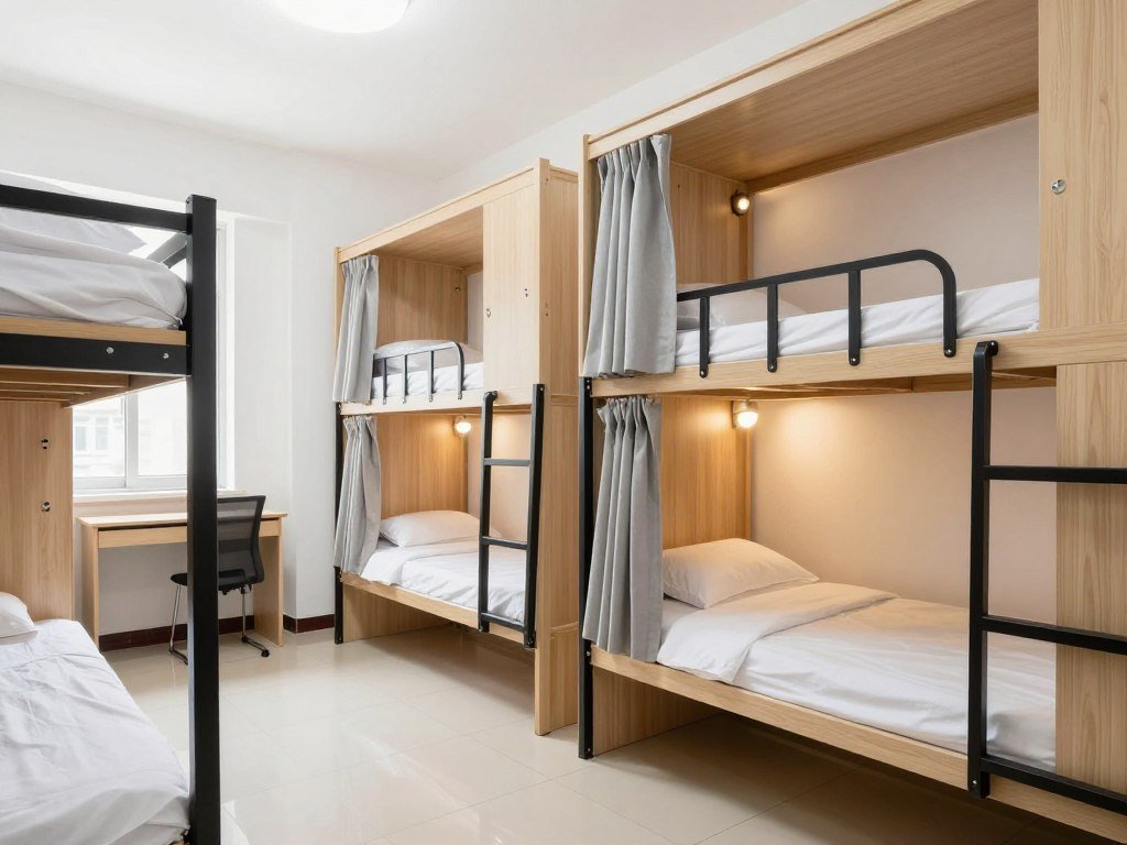 Clean budget hostel dormitory room in Xi'an