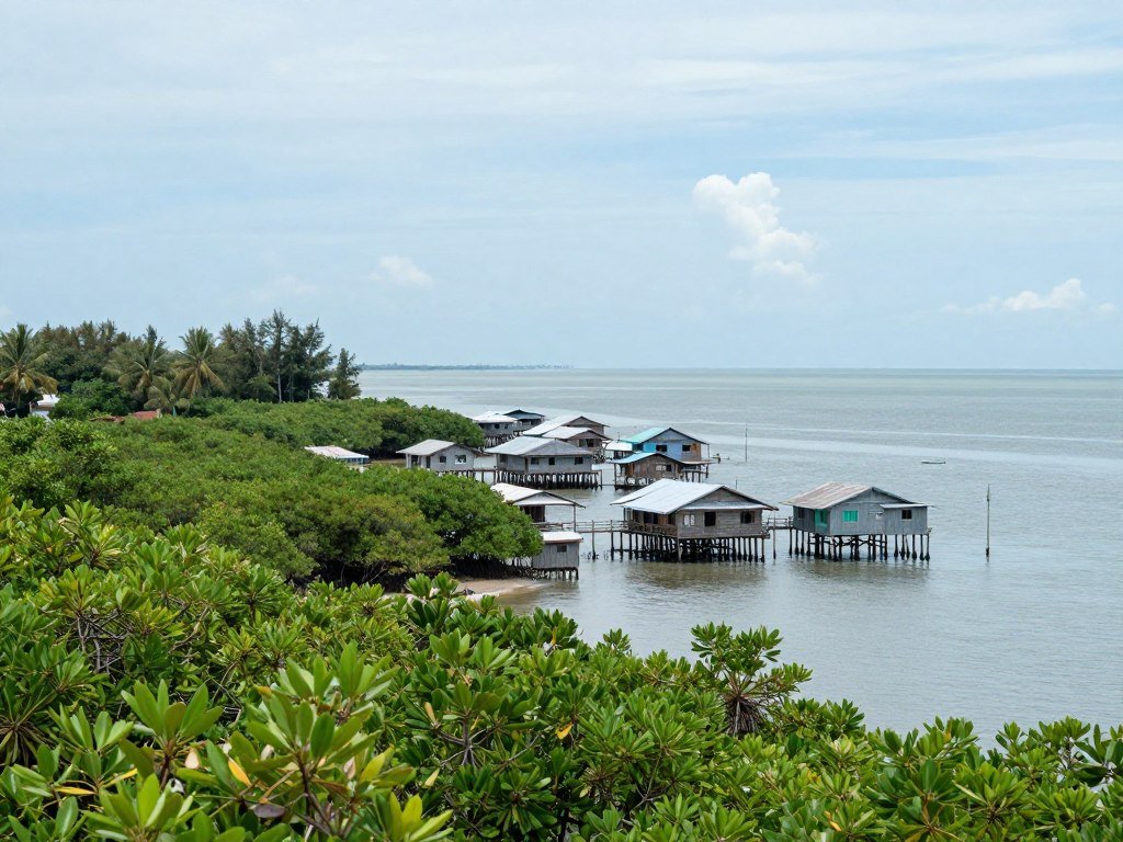 Coastal area in Bang Khun Thian Bangkok