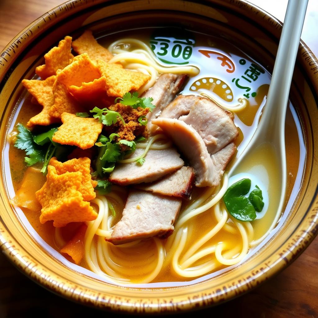 Colorful bowl of cao lau noodles from Hoi An - Vietnam Travel Guide