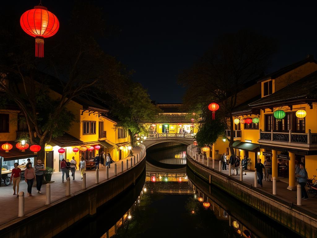 Colorful lanterns illuminating Hoi An Ancient Town at night - Vietnam Travel Guide