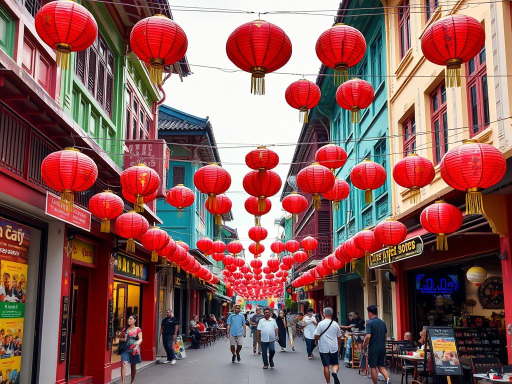 Colorful shophouses in Singapore's Chinatown, recommended in Singapore travel guide