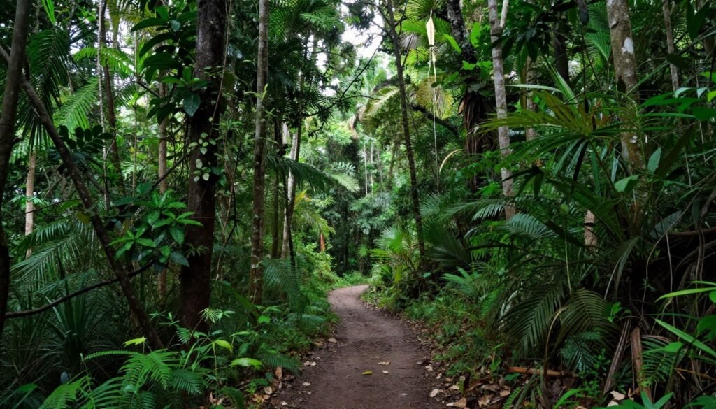 Dense tropical rainforest in Phu Quoc National Park