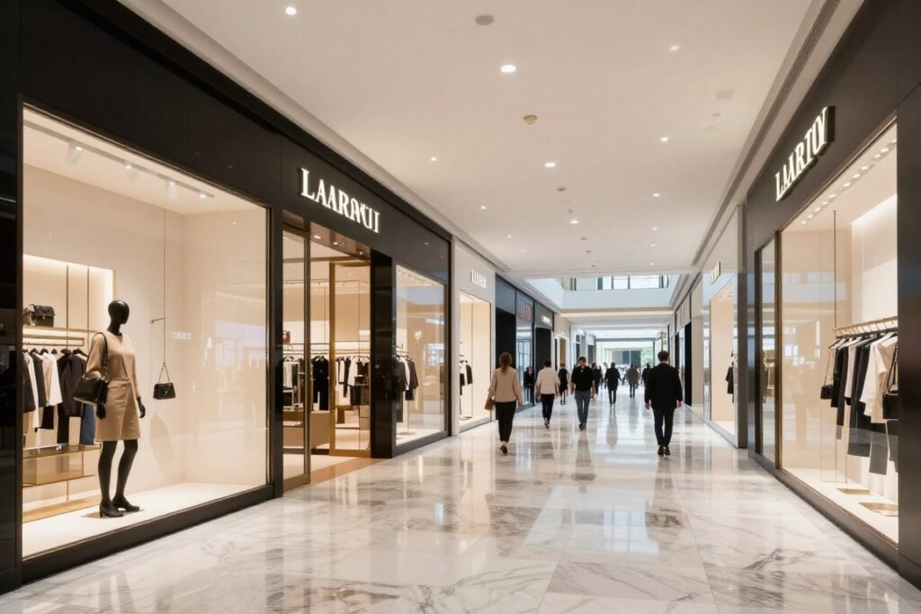 Dubai Mall Fashion Avenue luxury shopping corridor Dubai Mall Fashion Avenue luxury shopping corridor