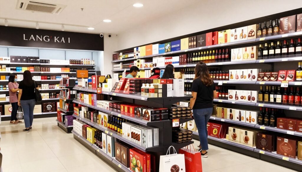 Duty-free chocolate shop in Langkawi with variety of products