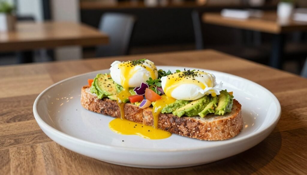 Elaborate brunch dish at Melbourne cafe