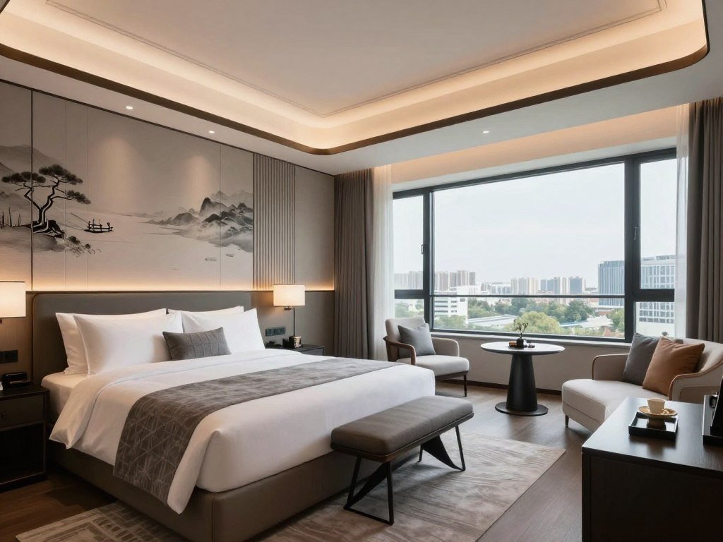 Elegant suite at Humble House Taipei with artistic details