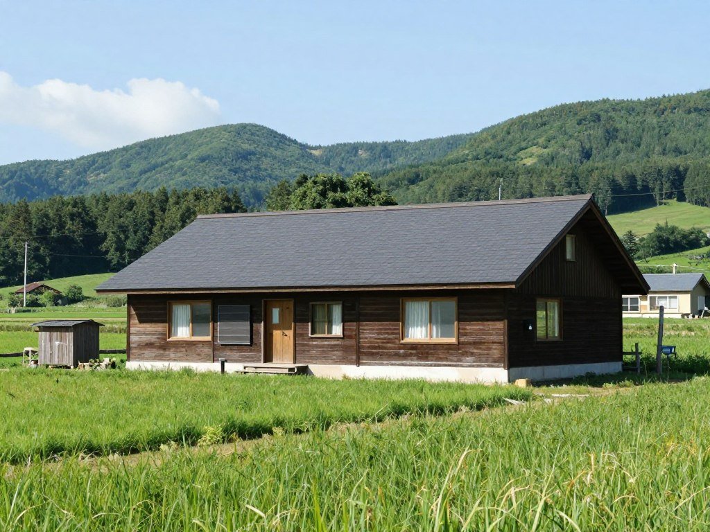 Farm stay accommodation in rural Hokkaido countryside
