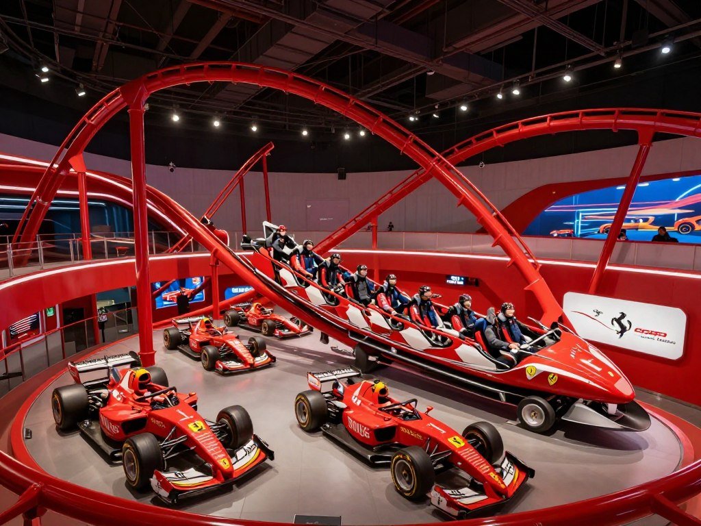 Ferrari World indoor theme park with thrilling rides Ferrari World indoor theme park with thrilling rides