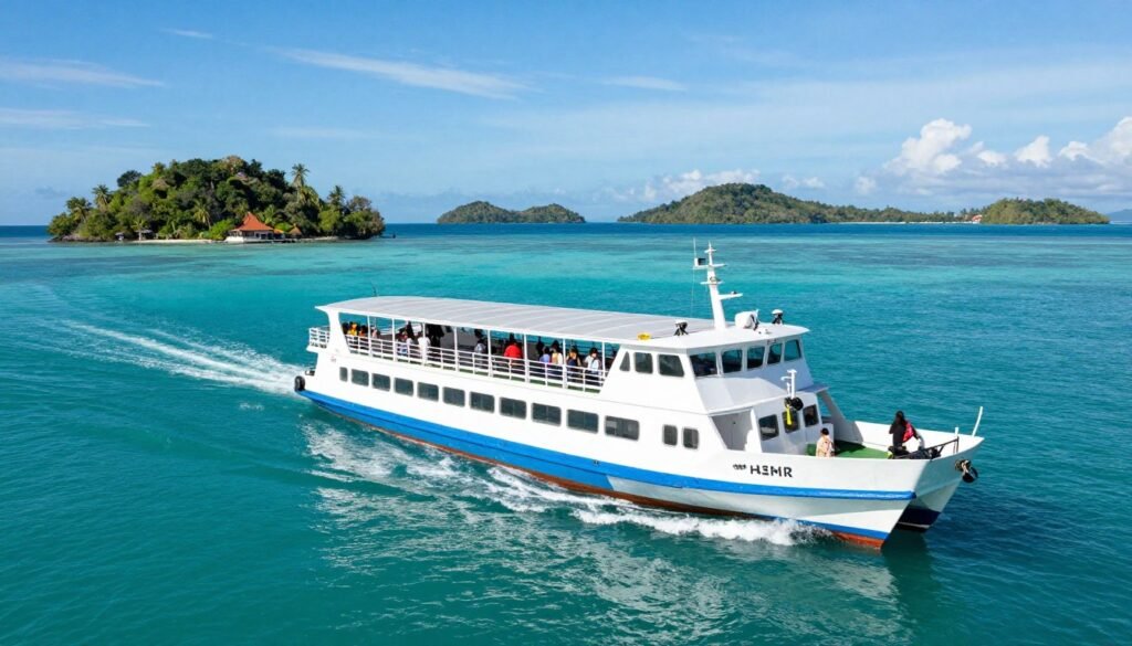 Ferry boat between Indonesian islands