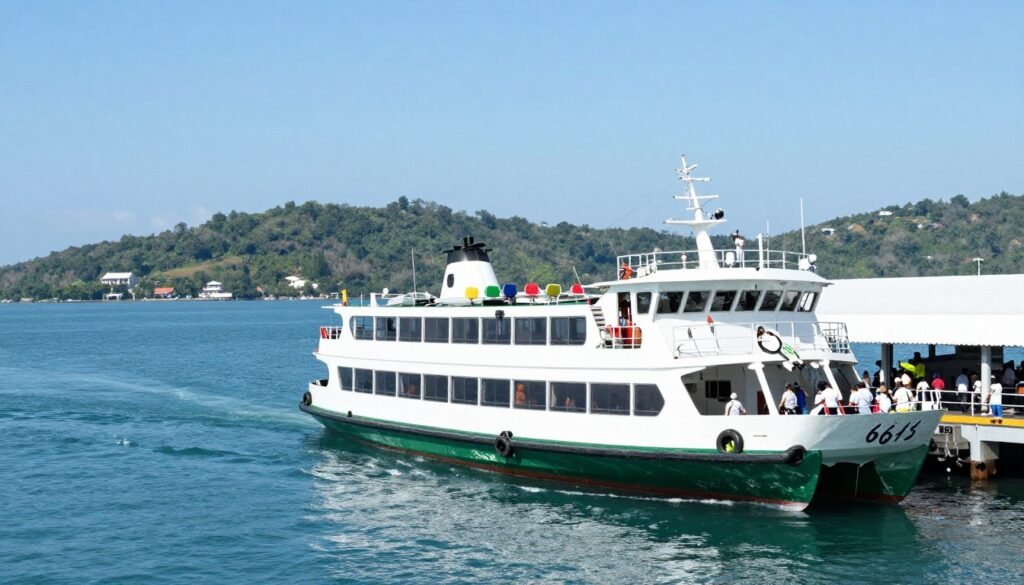 Ferry boat departing from Langkawi to nearby islands