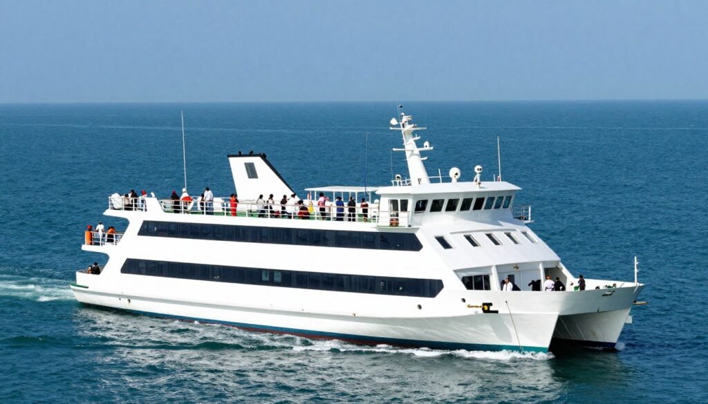 Ferry boat departing from Rach Gia to Phu Quoc island