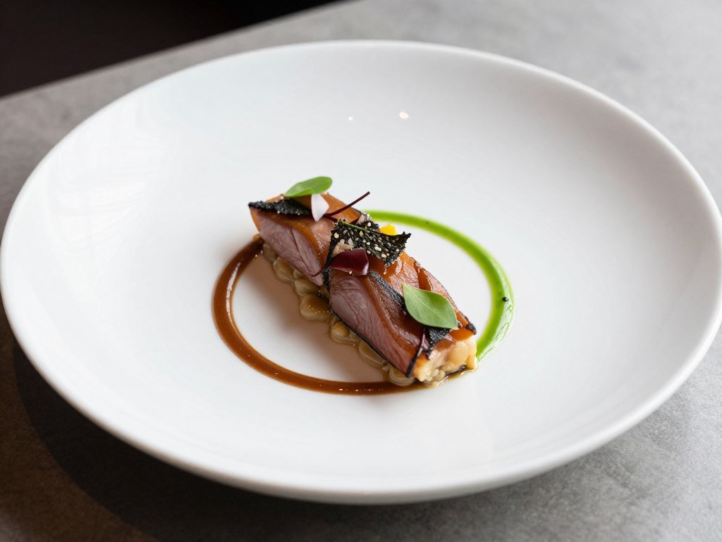 Fine dining dish presentation