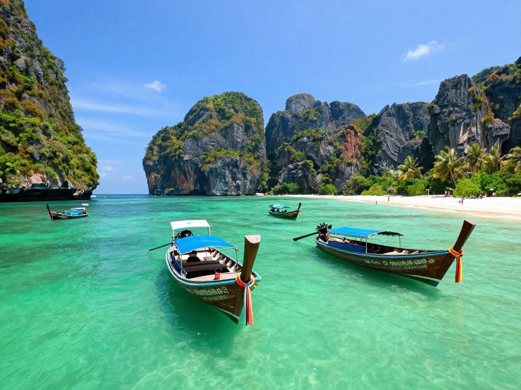 Four Islands tour Krabi with emerald water and limestone formations