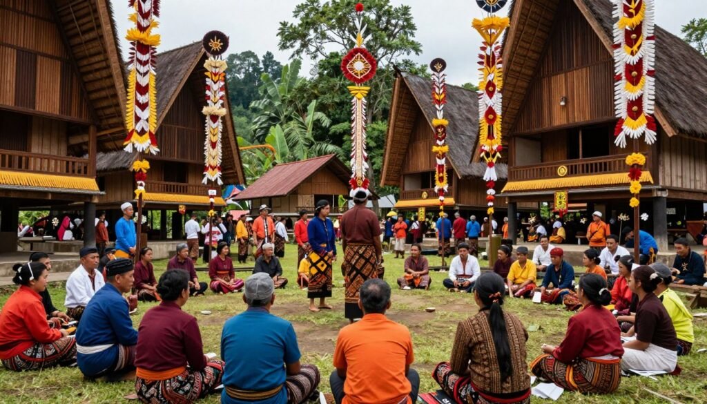 Gawai Dayak celebration at longhouse