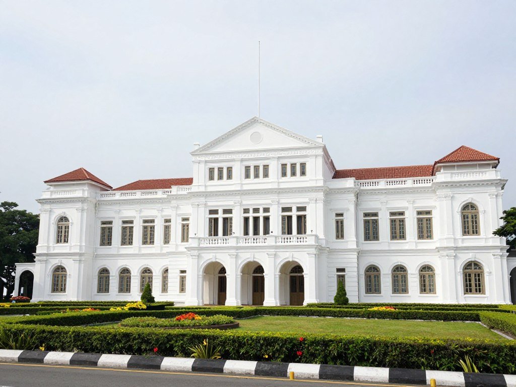 Gedung Merdeka building exterior with historical architecture
