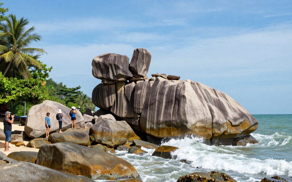 Hin Ta Hin Yai rocks at Lamai Beach