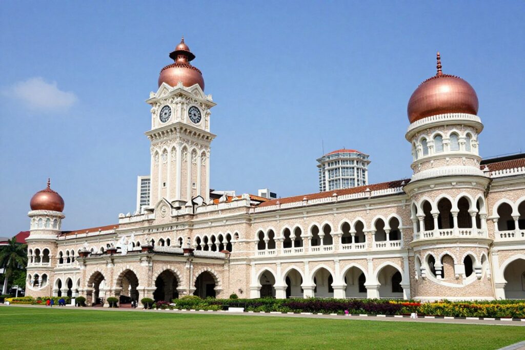 Historic Sultan Abdul Samad Building in Kuala Lumpur showcasing Moorish architecture