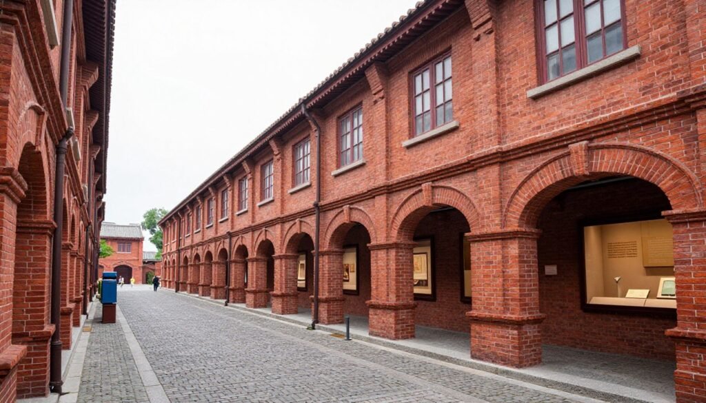 Historic red brick buildings at Bopiliao Historical Block Historic red brick buildings at Bopiliao Historical Block