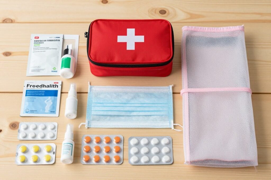 Insect repellent and travel first aid supplies