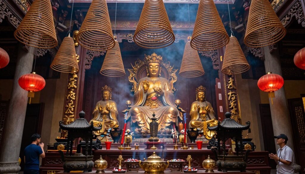 Jade Emperor Pagoda interior altar