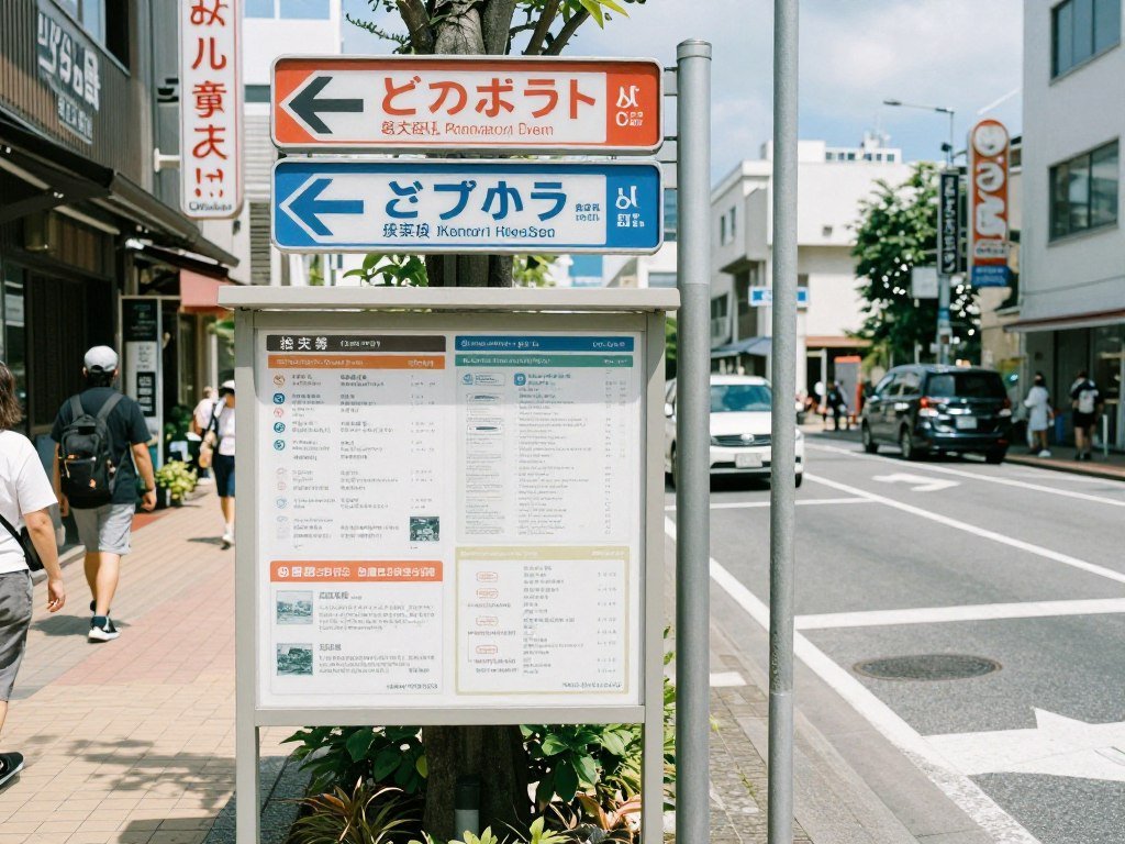 Japanese and English signage in Okinawa Japanese and English signage in Okinawa