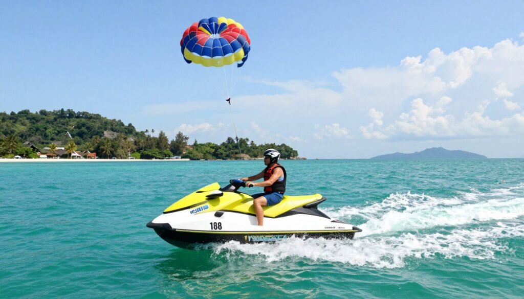 Jet skiing and water sports activities in Langkawi