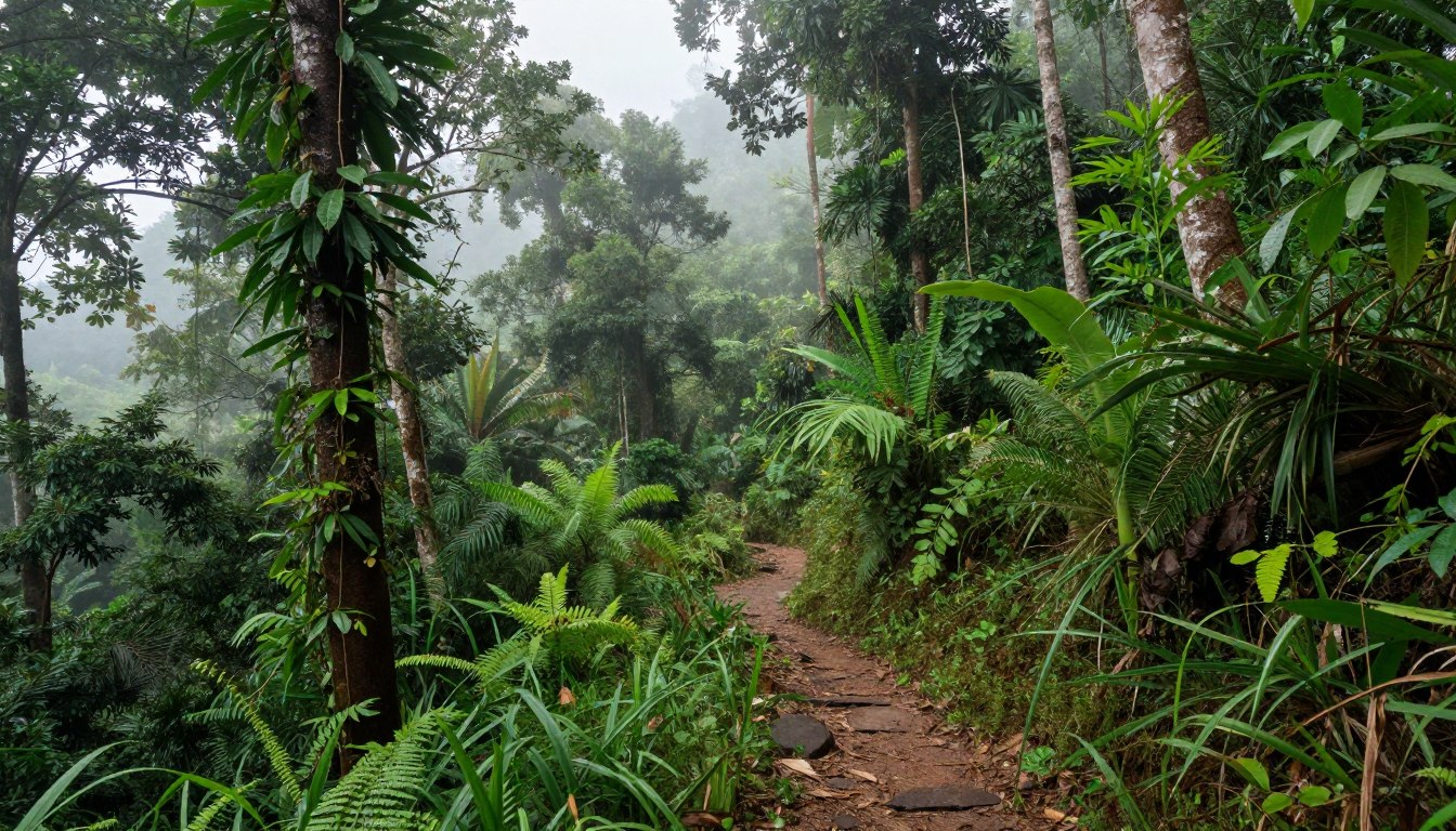 Khao Yai National Park lush forest landscape with wildlife