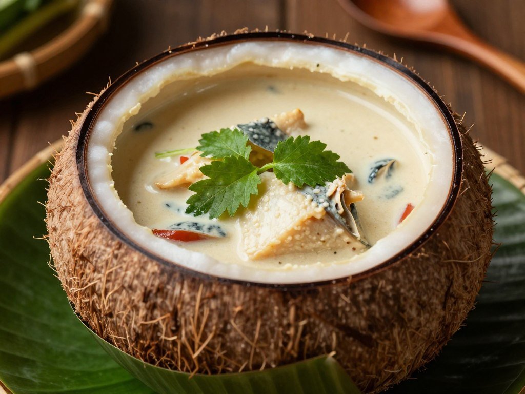 Khmer fish amok curry dish