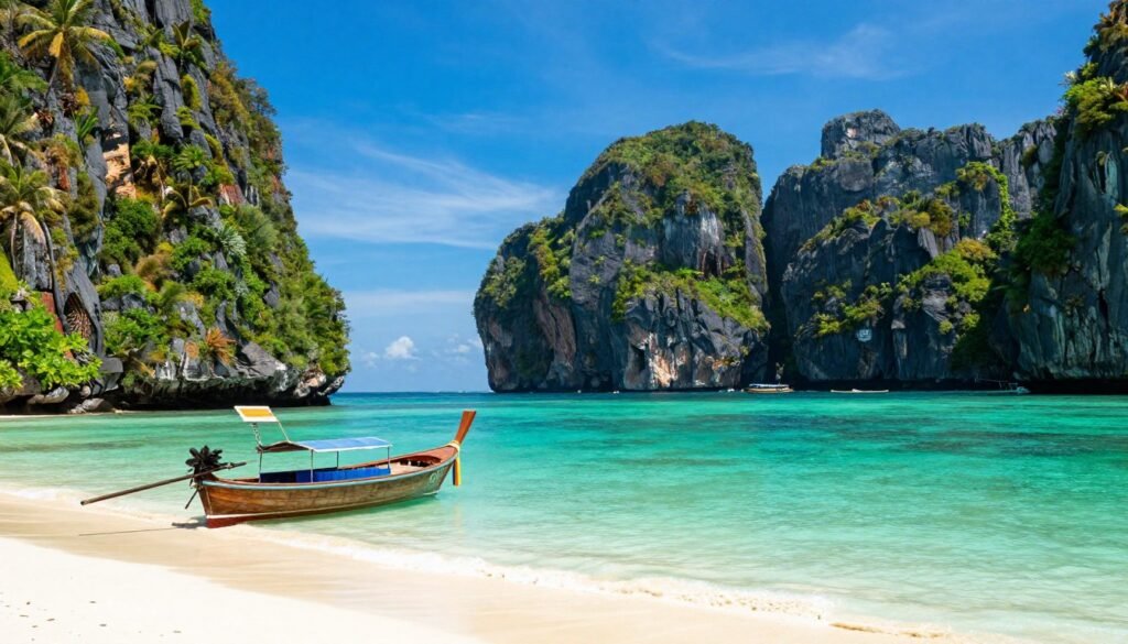 Krabi limestone cliffs sustainable beach eco-tourism coastal destination